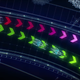 An example of a car not taking the preferred racing line in order to activate the Attack Mode boost.